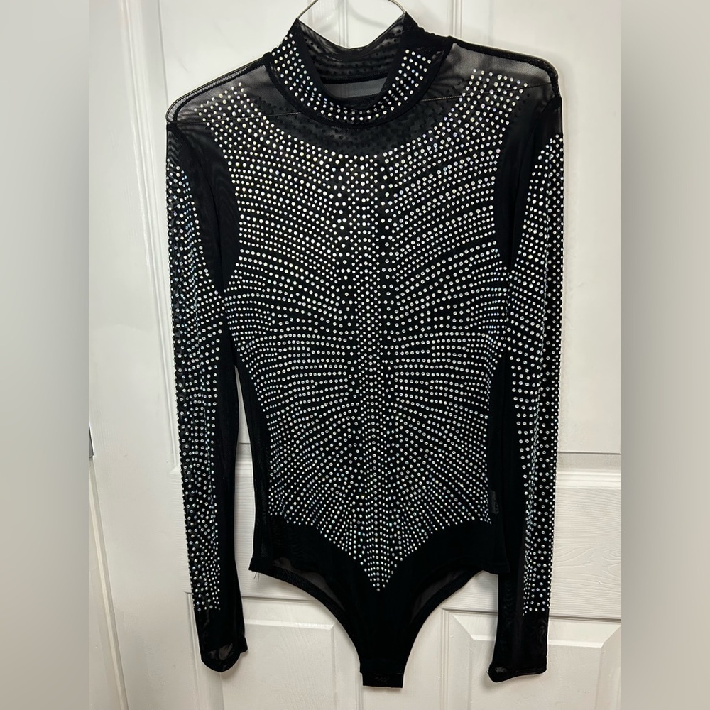 Black and White Studded Bodysuit